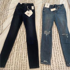 LOT - TWO NWT pairs of Good American Good Waist Skinny Jeans size 27 4